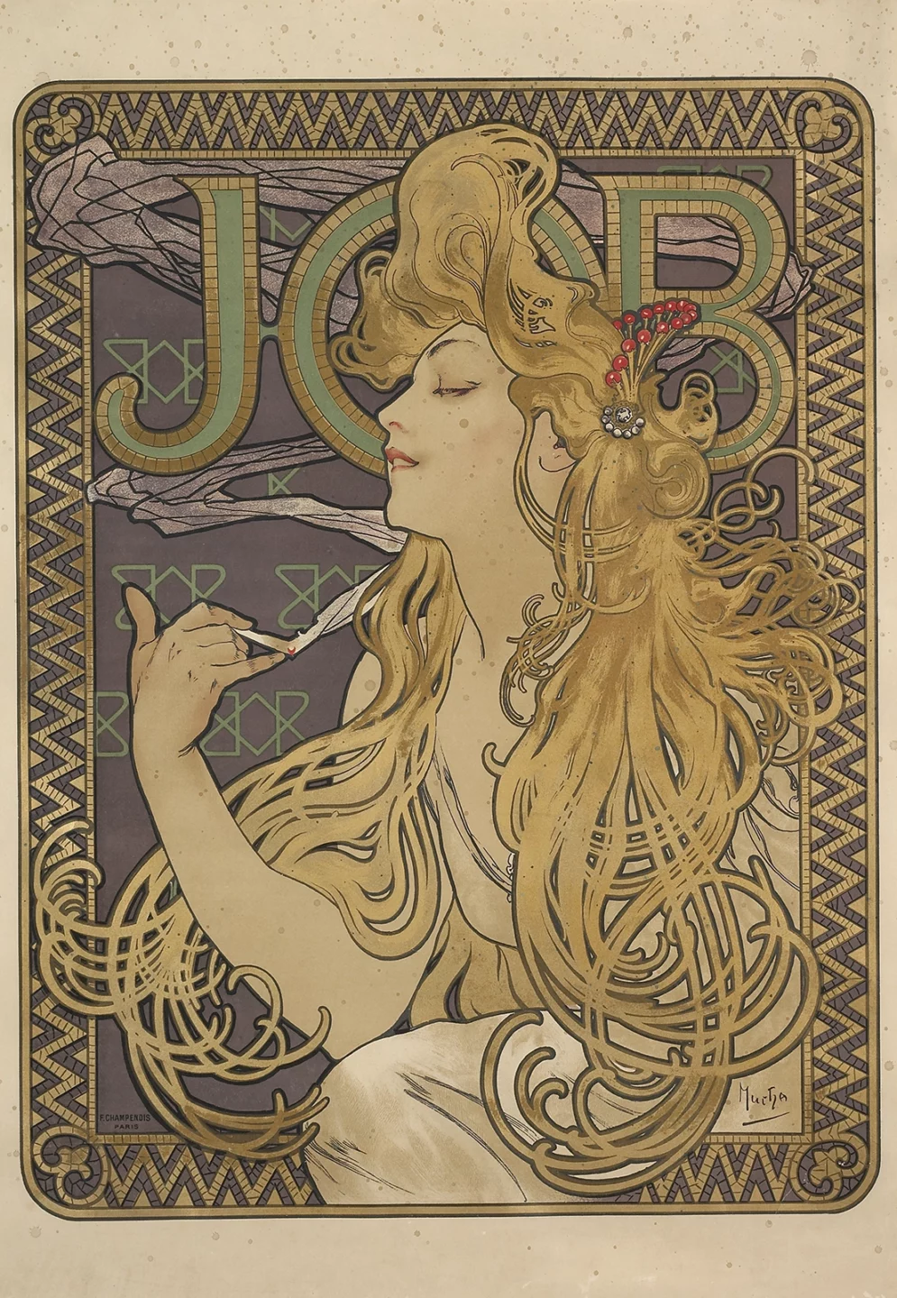 Reproduction de l'affiche « Job » d'Alfons Mucha